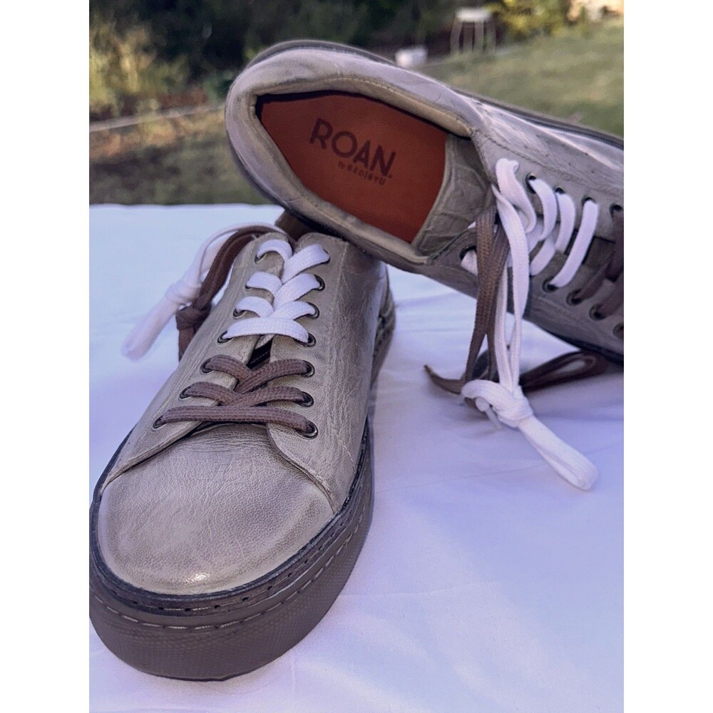 Roan Sneakers Allbright by Bed Stu Mens 10.5 M Stone Taupe Leather Lace Up Shoes